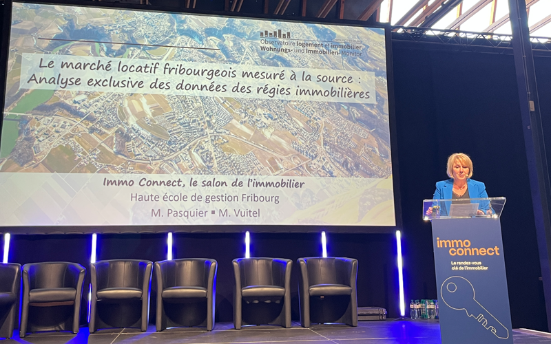 Marilyne Pasquier présente l'Observatoire logement et immobilier au Salon Immo Connect, Bulle 2026.